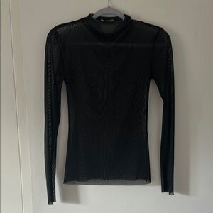 Sheer Zara black top